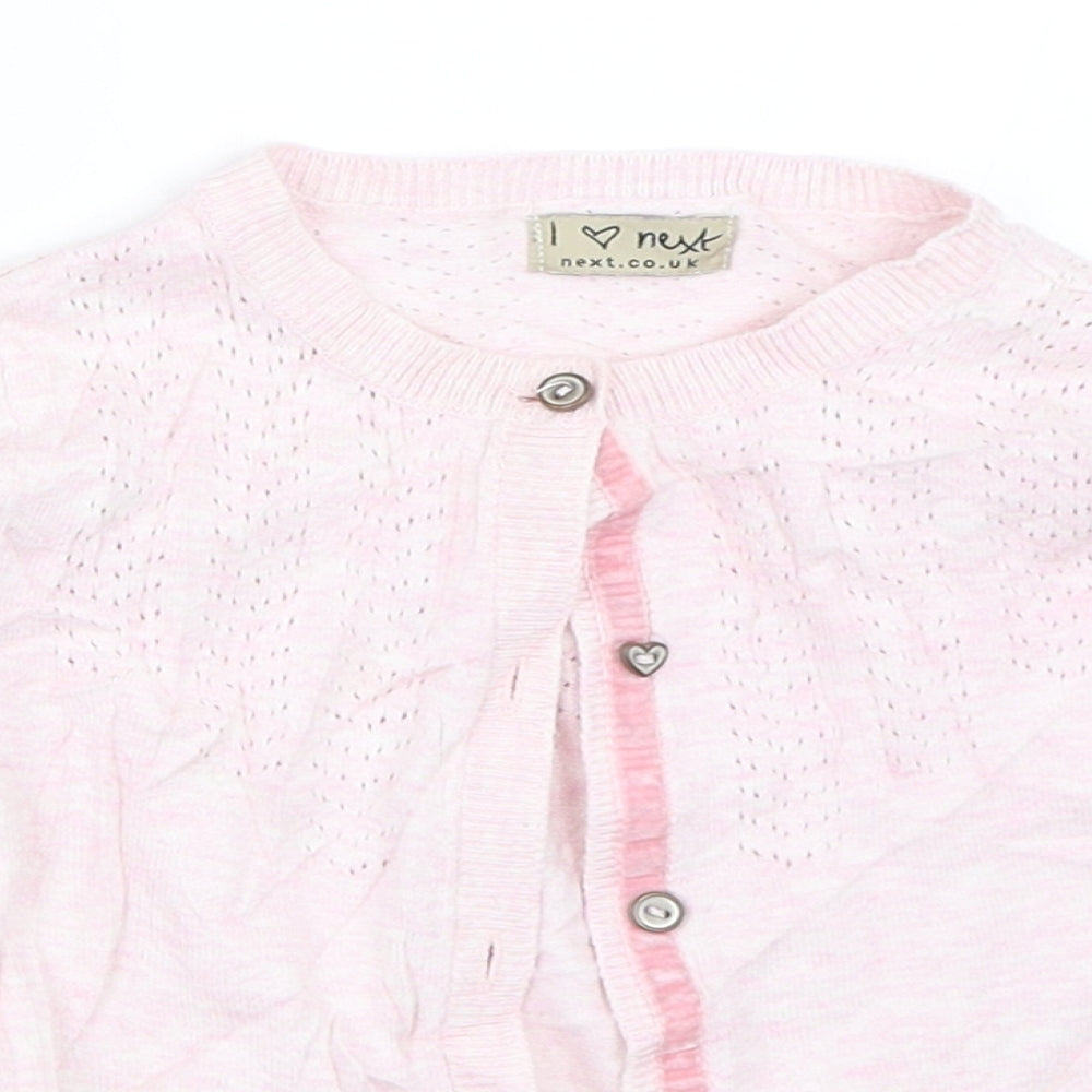 NEXT Girls Pink   Cardigan Jumper Size 2-3 Years