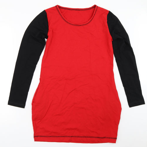 Bellu Girls Red   T-Shirt Dress  Size L