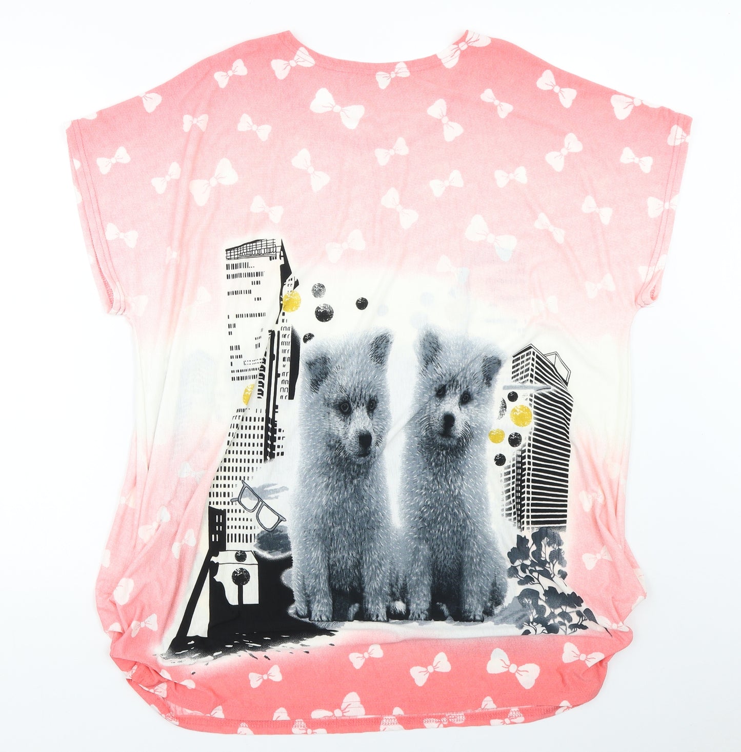 LIN HH Womens Pink   Basic T-Shirt Size M