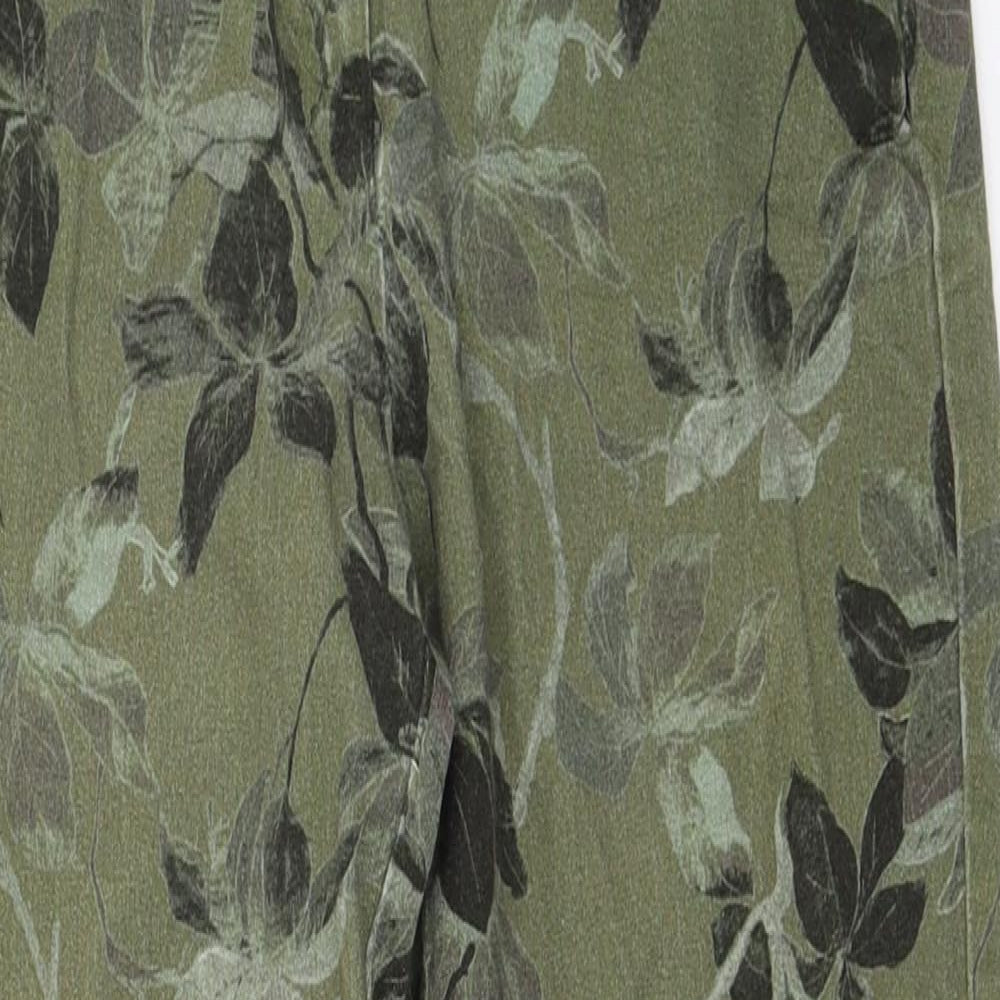 Marks and Spencer Womens Green   Cropped Trousers Size 8 L24 in