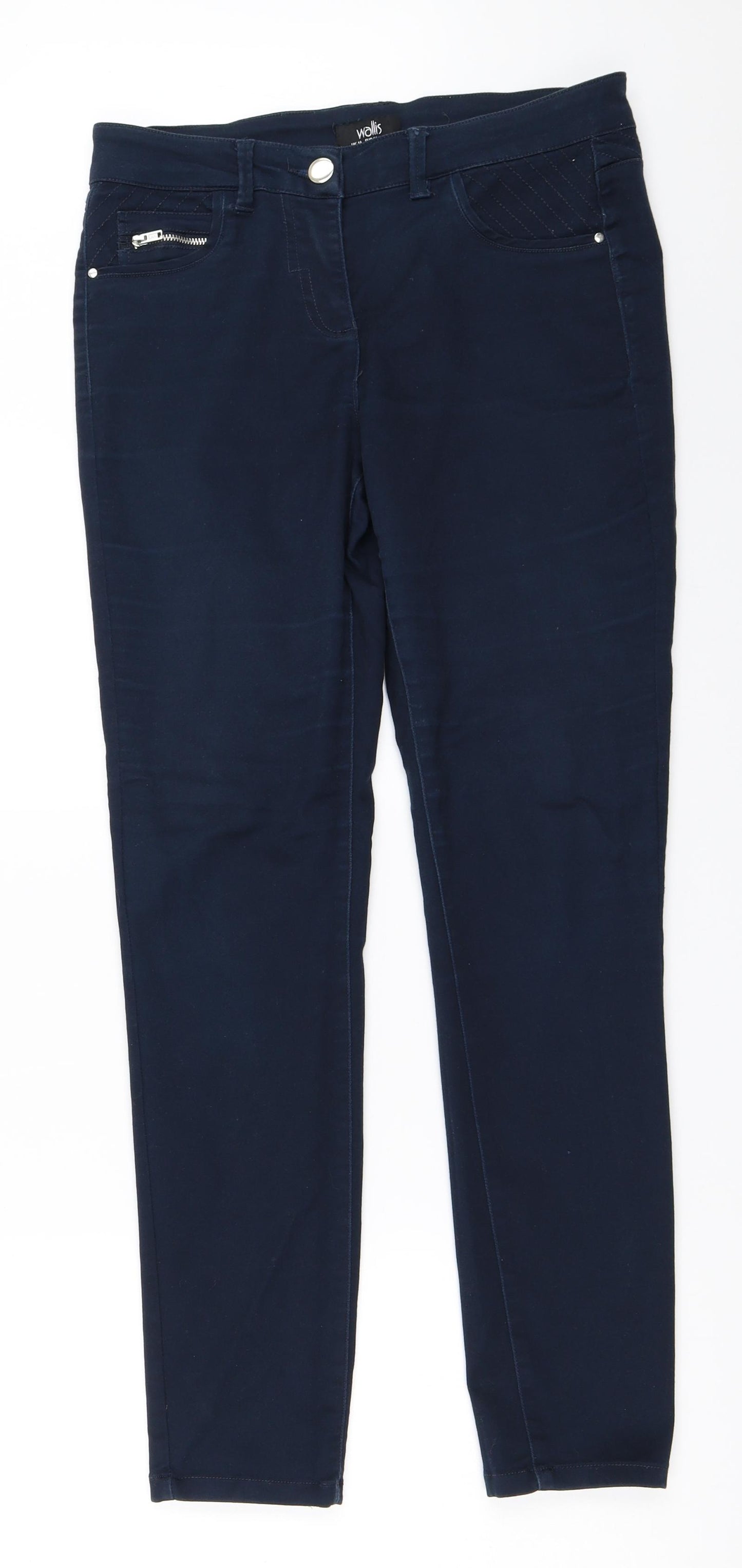 Wallis Womens Blue   Straight Jeans Size 10 L29 in