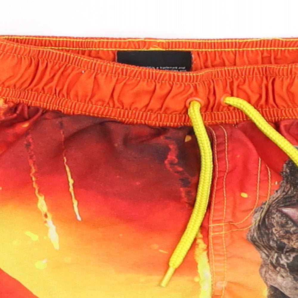 Primark Boys Orange   Bermuda Shorts Size 2-3 Years - Jurassic World Dinosaurs