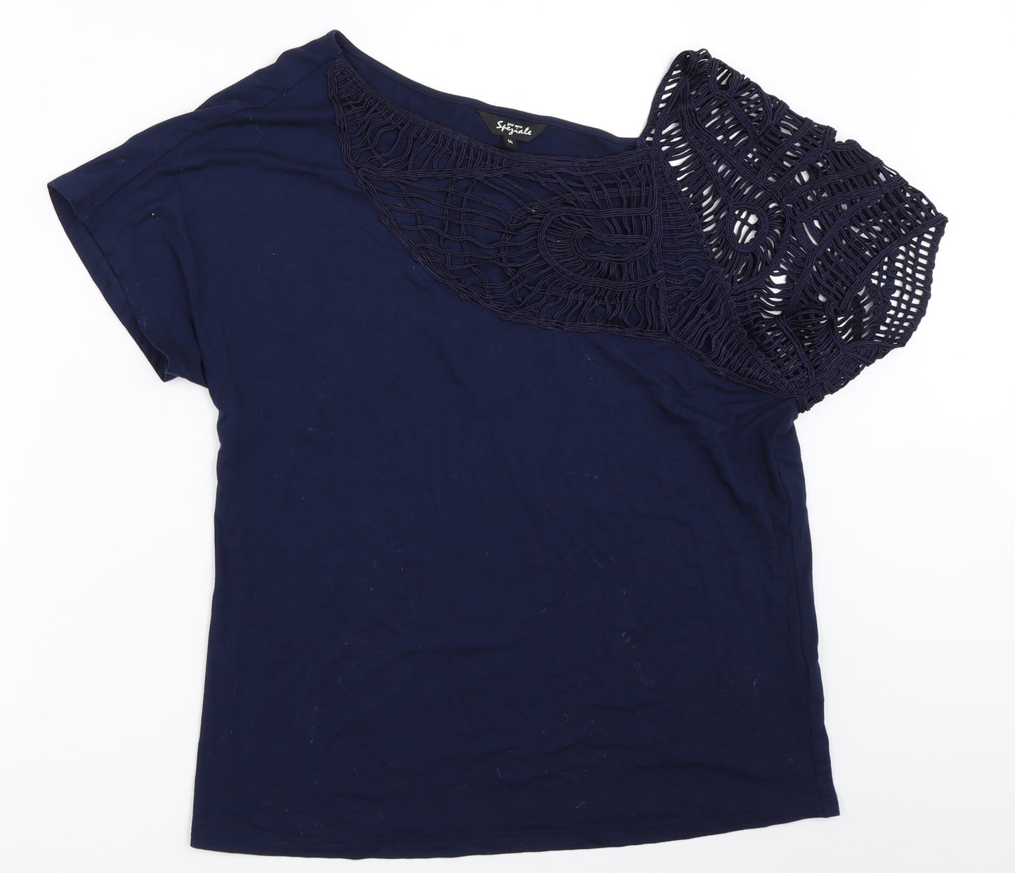 Per Una Womens Blue   Basic T-Shirt Size 14