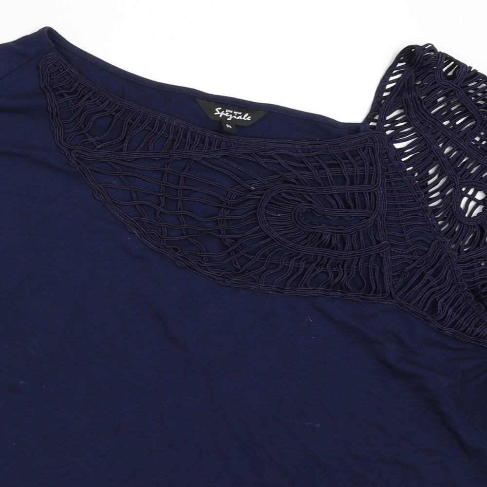 Per Una Womens Blue   Basic T-Shirt Size 14