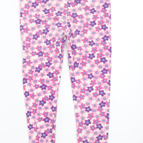 Sweet Millie Girls Pink Floral  Capri Trousers Size 9 Years - leggings