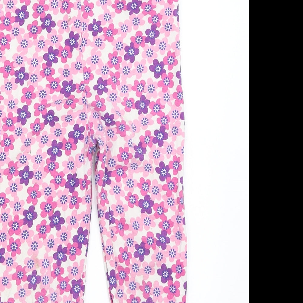 Sweet Millie Girls Pink Floral  Capri Trousers Size 9 Years - leggings