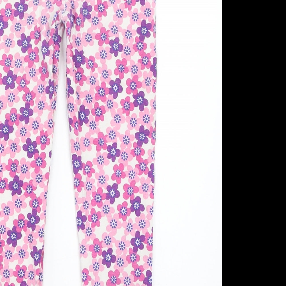 Sweet Millie Girls Pink Floral  Capri Trousers Size 9 Years - leggings