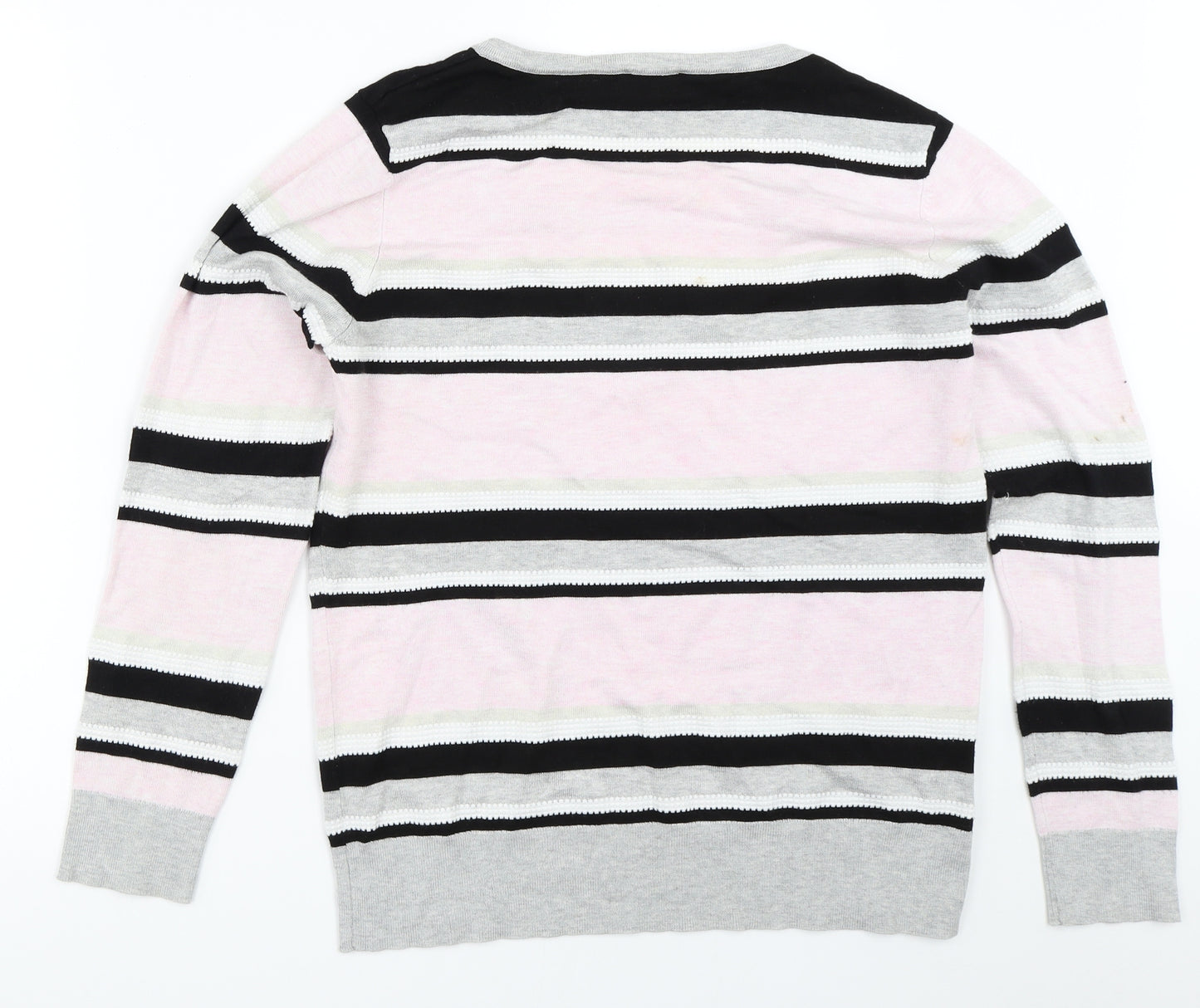 Country Casuals Womens Pink Striped  Pullover Jumper Size L