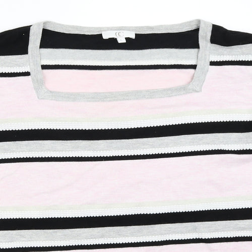 Country Casuals Womens Pink Striped  Pullover Jumper Size L