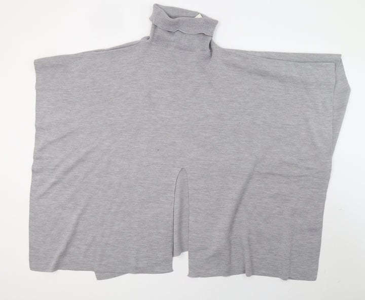 F&F Womens Grey Knit Pullover Sweatshirt One Size