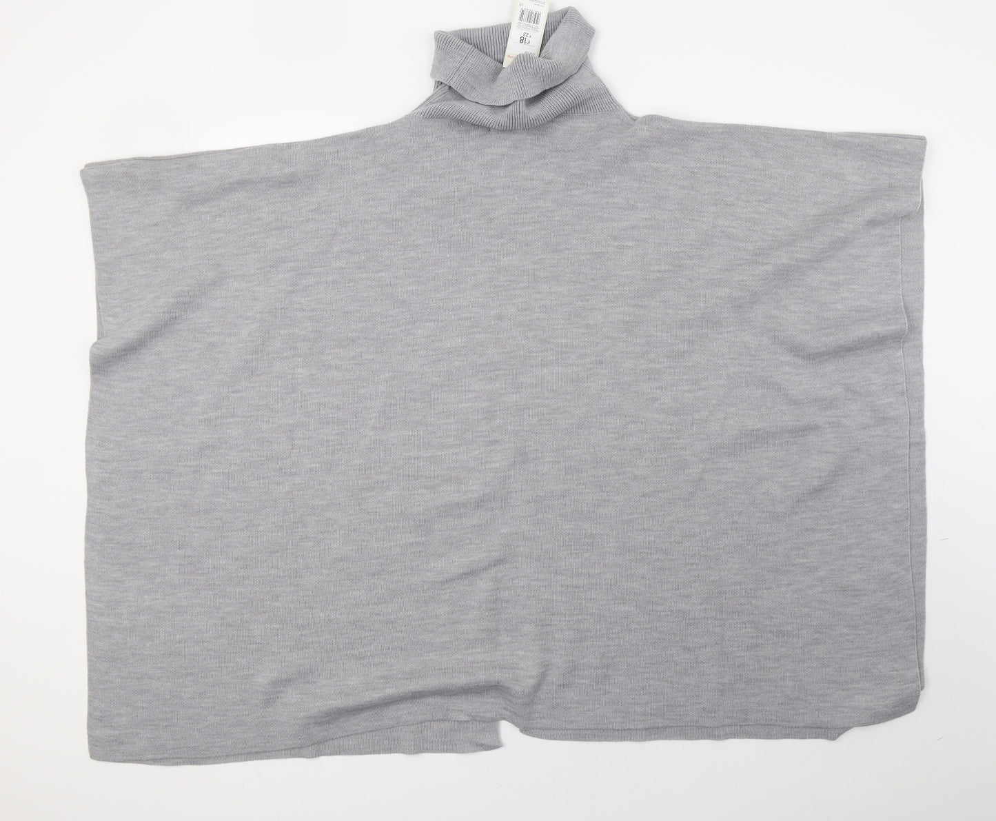 F&F Womens Grey  Knit Pullover Sweatshirt One Size