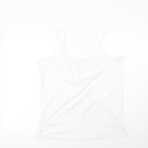 Peacocks Womens White   Basic Tank Size 22