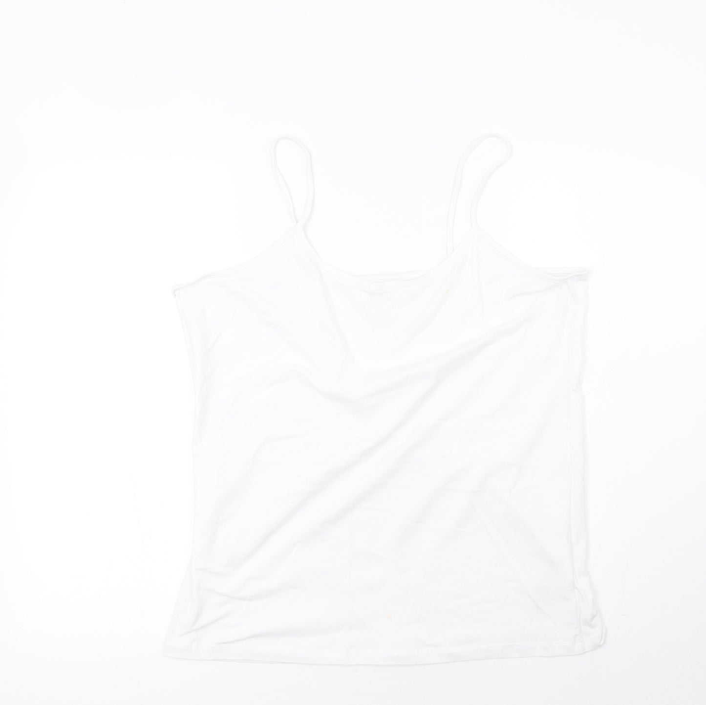 Peacocks Womens White   Basic Tank Size 22