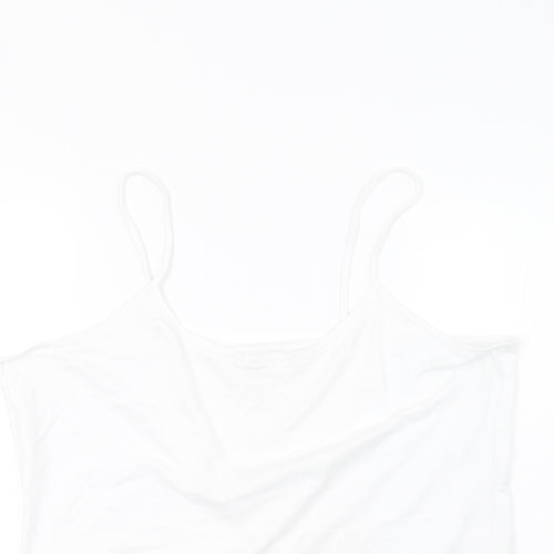 Peacocks Womens White   Basic Tank Size 22