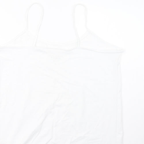 Peacocks Womens White   Basic Tank Size 22