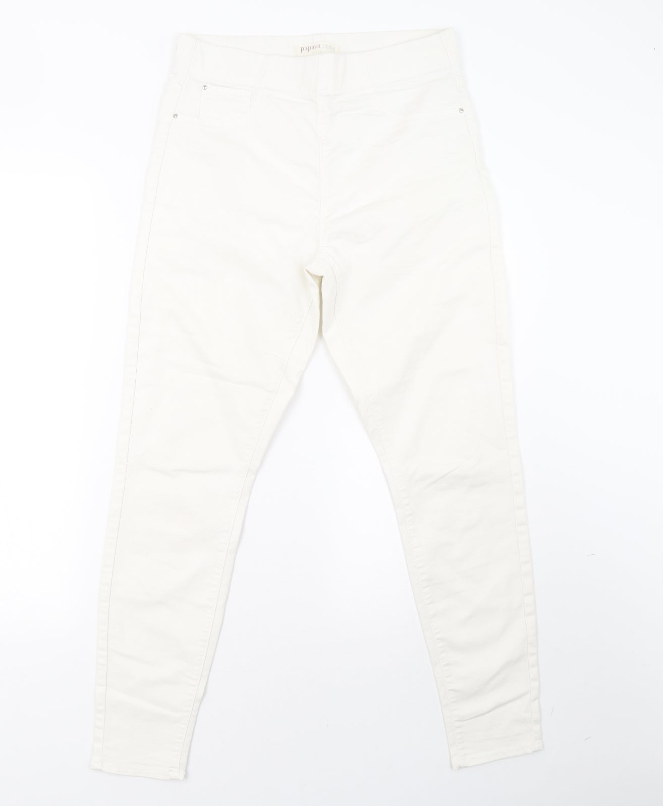 Matalan Womens White   Jegging Trousers Size 10 L28 in