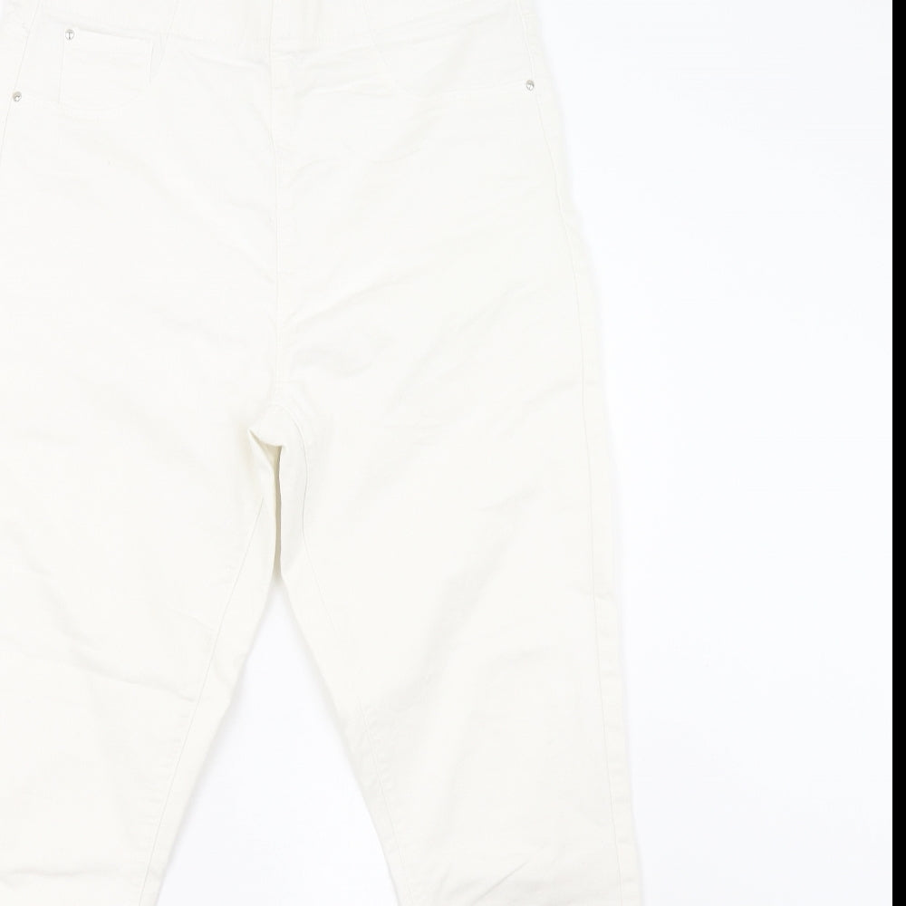 Matalan Womens White   Jegging Trousers Size 10 L28 in