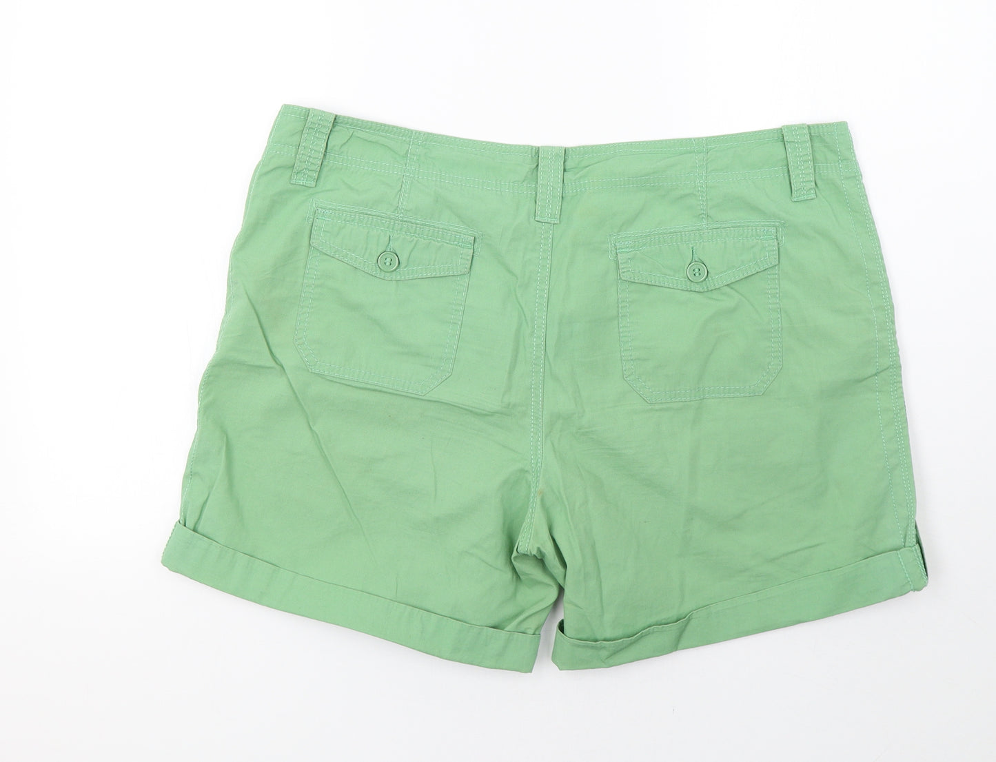 Marks and Spencer Womens Green   Paperbag Shorts Size 18