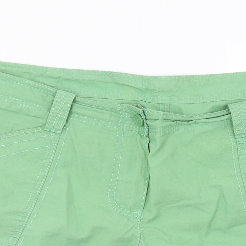 Marks and Spencer Womens Green   Paperbag Shorts Size 18