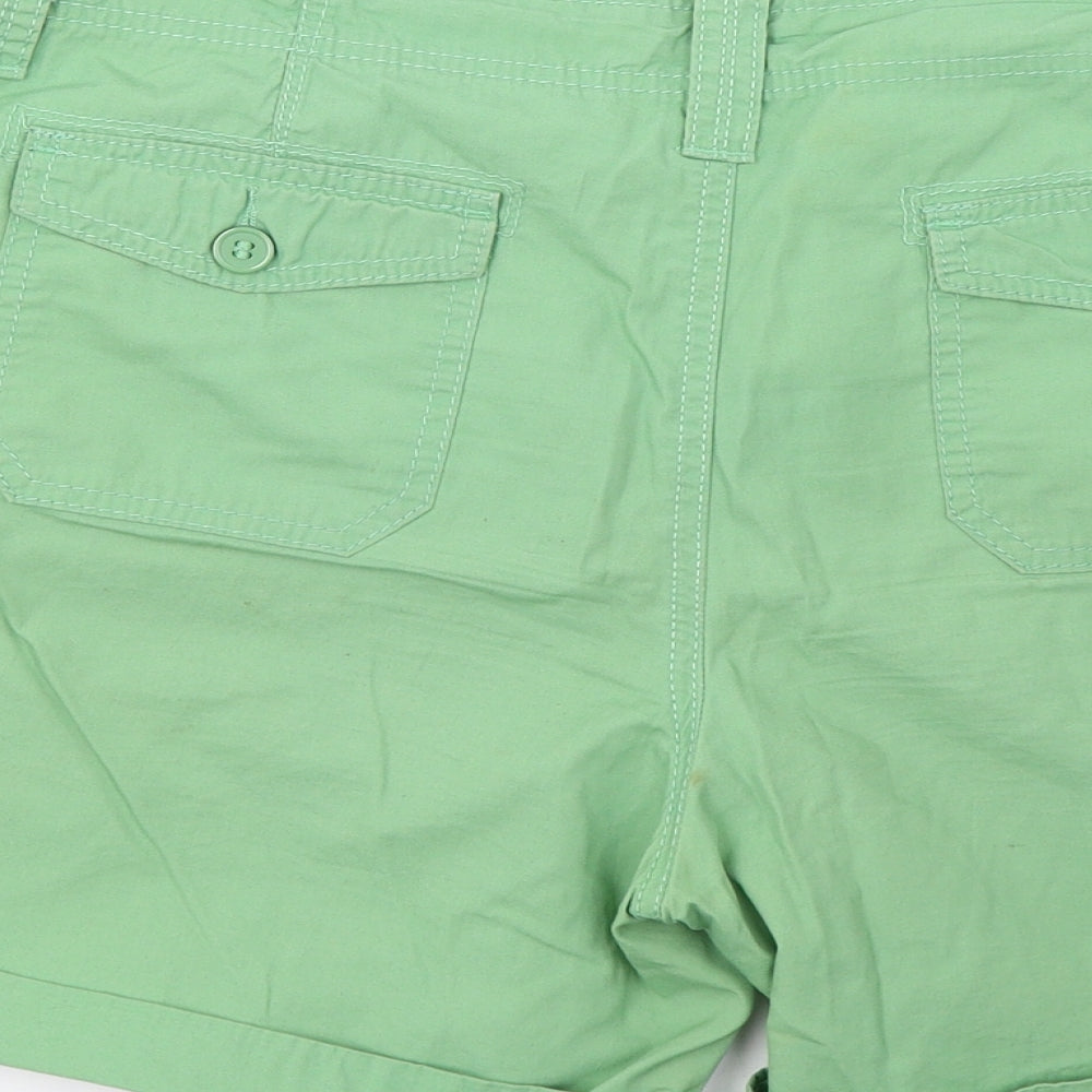 Marks and Spencer Womens Green   Paperbag Shorts Size 18