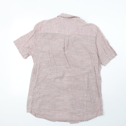 Topman Mens Red Striped   Button-Up Size L