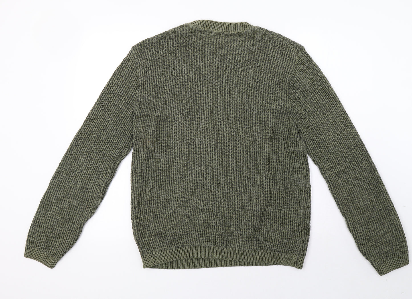 Topman Mens Green  Knit Pullover Sweatshirt Size L