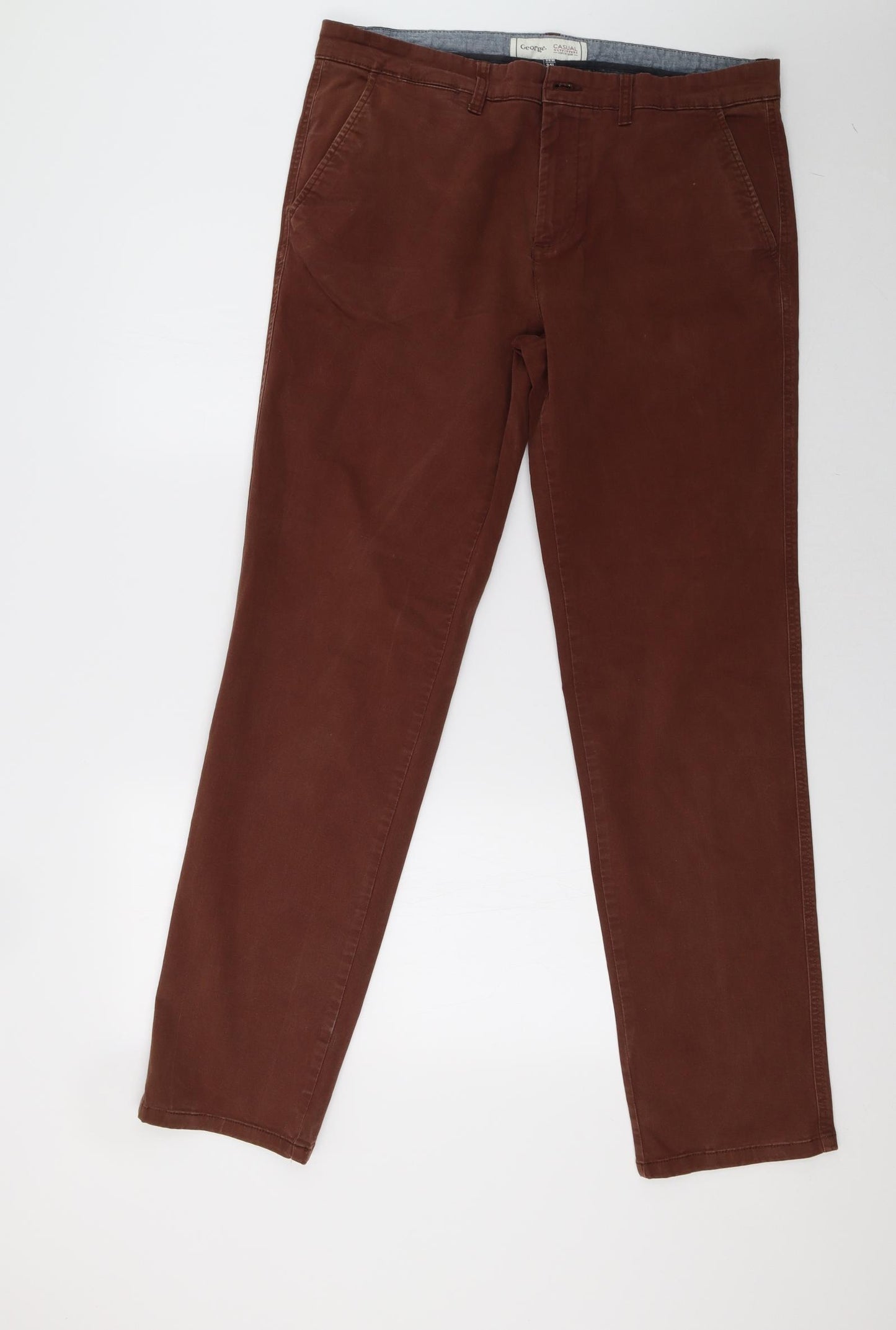 George Mens Brown   Trousers  Size 36 L34 in