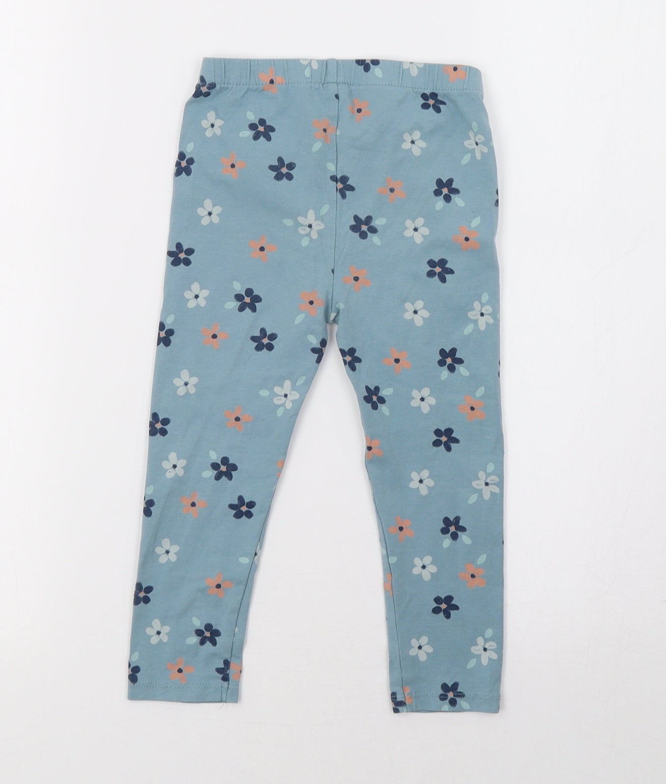 saisnburys Girls Blue Polka Dot   Trousers Size 3-4 Years