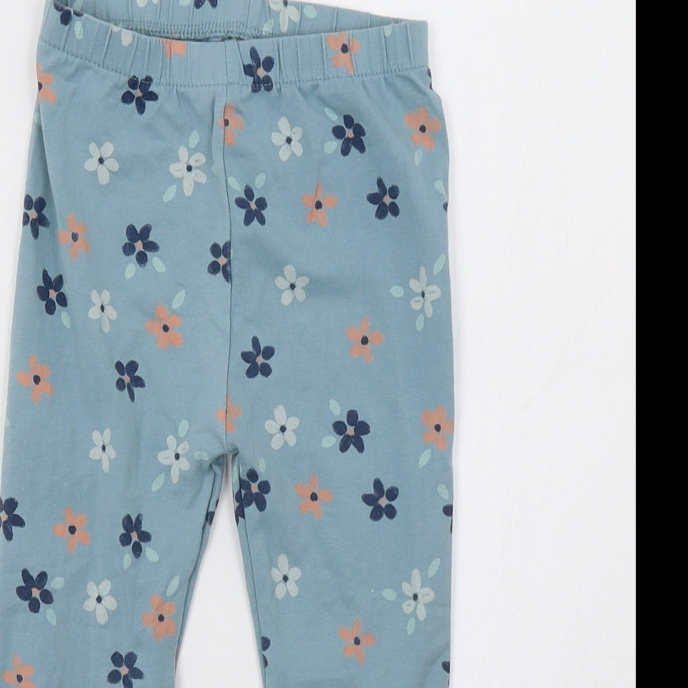 saisnburys Girls Blue Polka Dot   Trousers Size 3-4 Years
