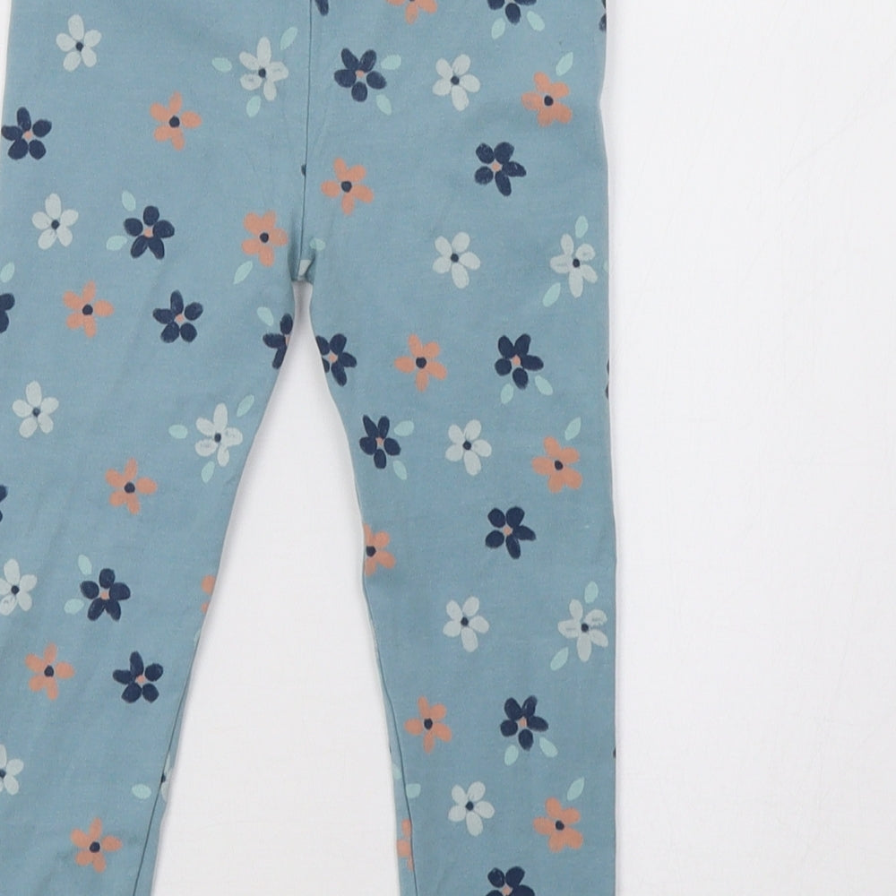 saisnburys Girls Blue Polka Dot   Trousers Size 3-4 Years