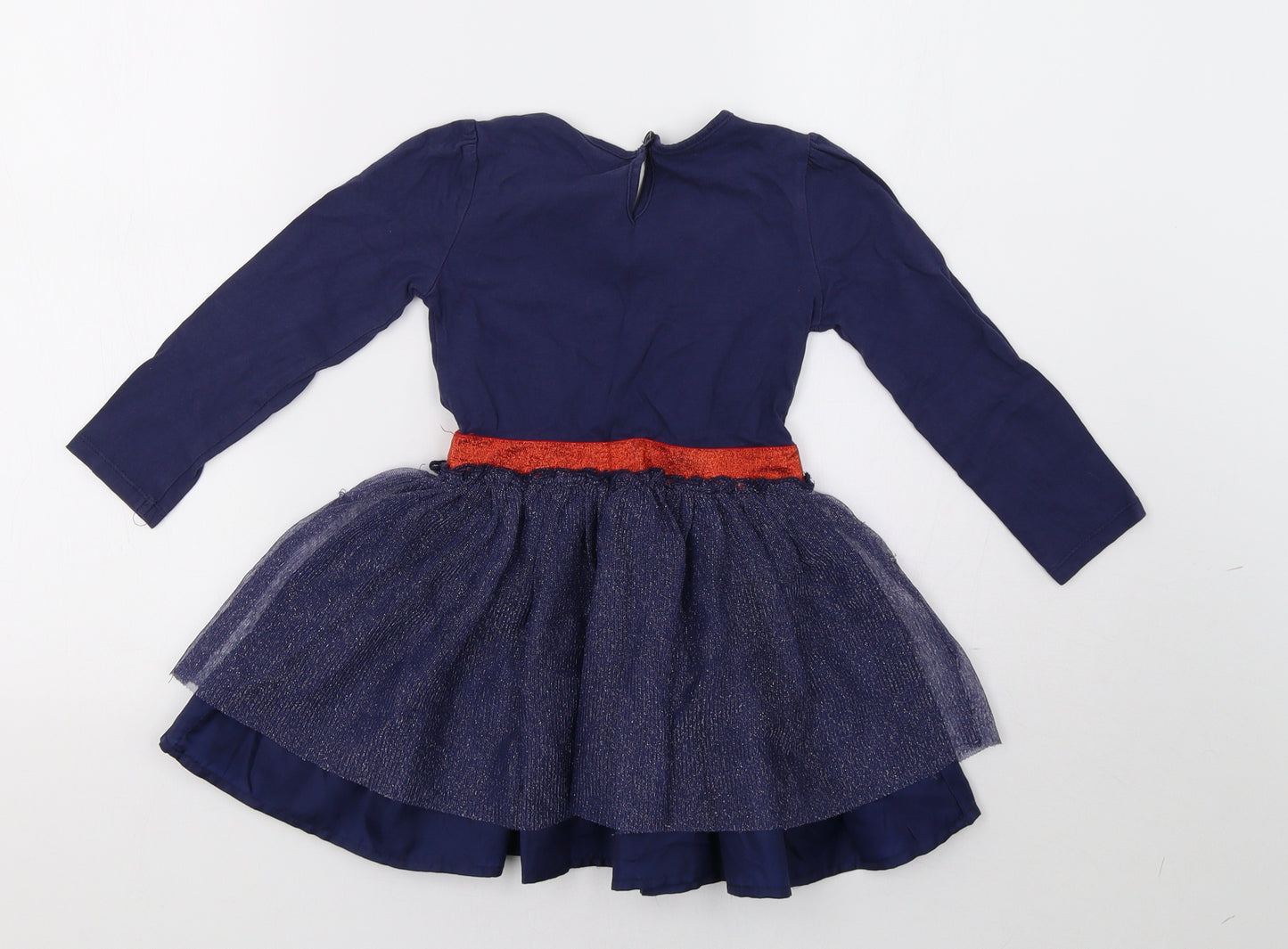 Sainsburys Girls Blue   A-Line  Size 3-4 Years  - christmas