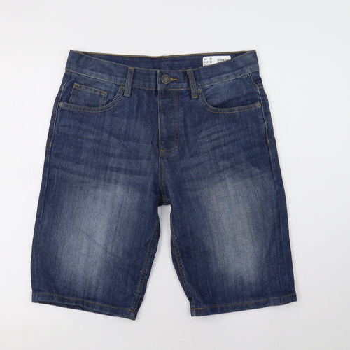 Primark Mens Blue  Denim Bermuda Shorts Size 30