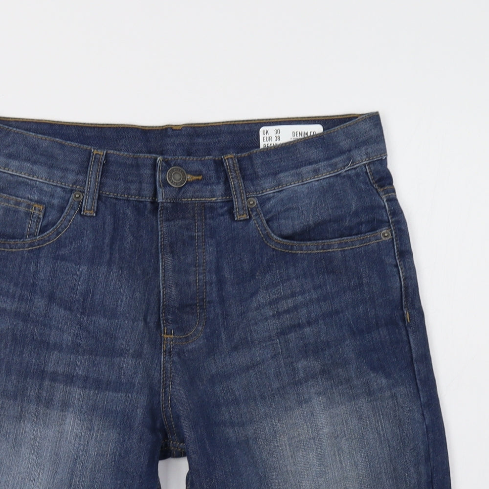 Primark Mens Blue  Denim Bermuda Shorts Size 30