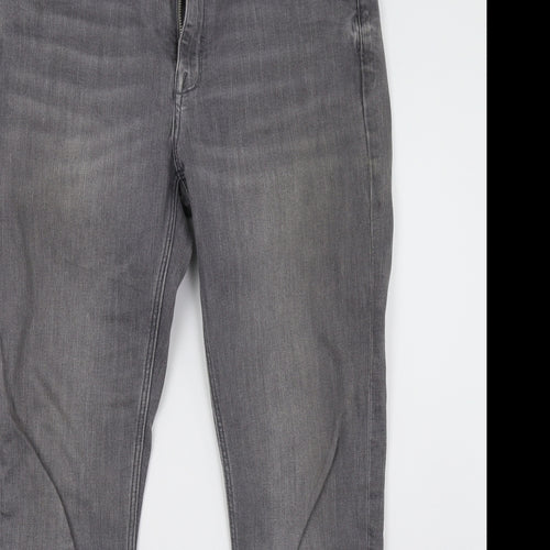 Zara Womens Grey  Denim Straight Jeans Size 32 L28 in