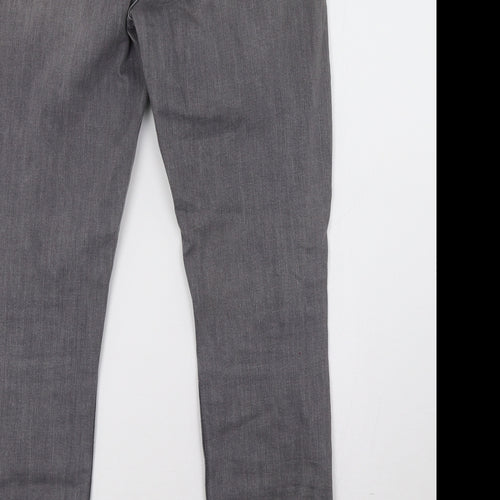 Zara Womens Grey  Denim Straight Jeans Size 32 L28 in