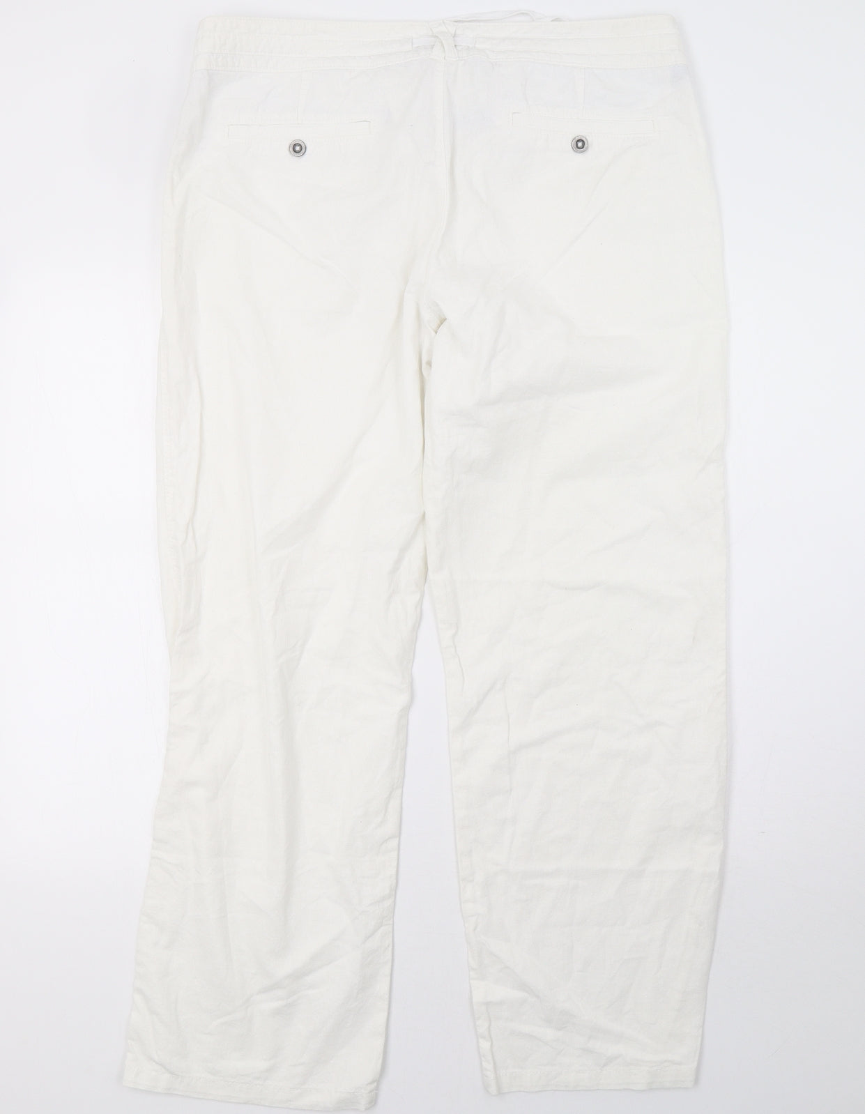F&F Womens White   Trousers  Size 16 L32 in