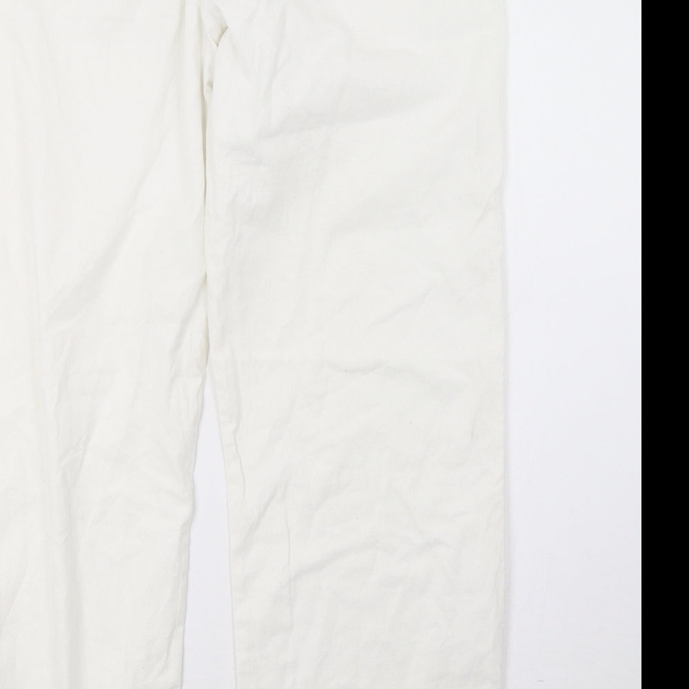 F&F Womens White   Trousers  Size 16 L32 in