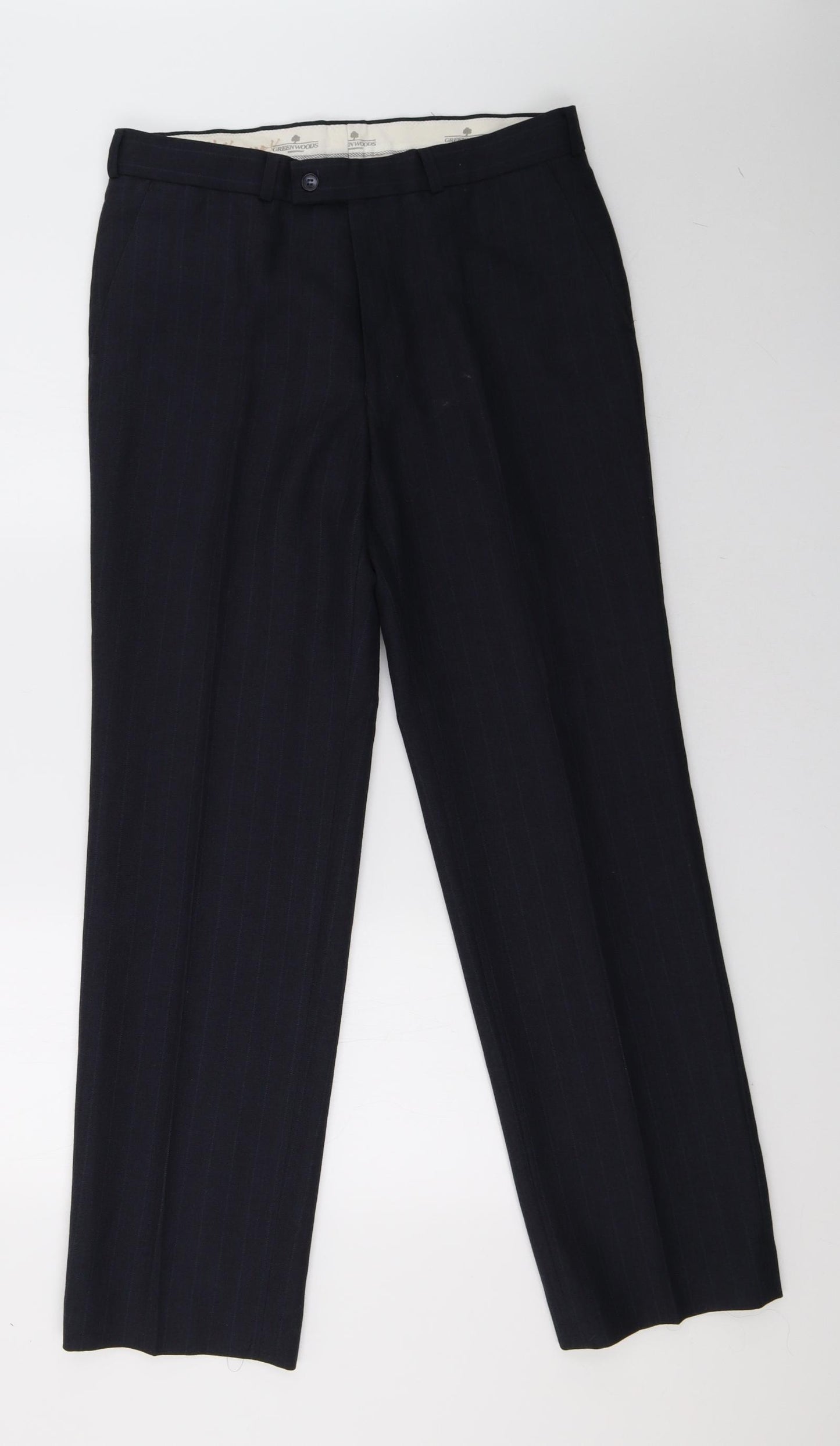 greenwoods Mens Blue   Trousers  Size 32 L31 in