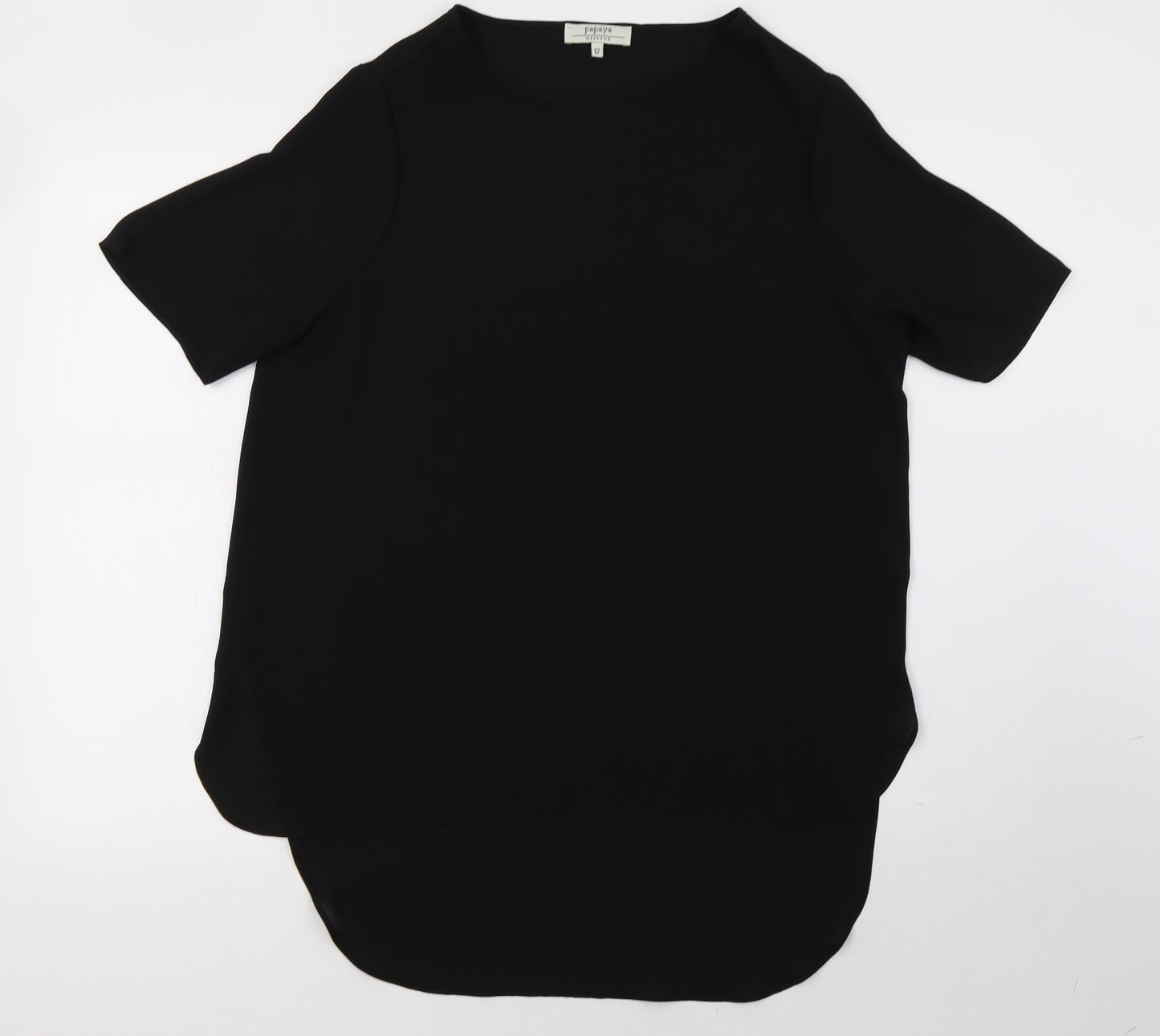 Matalan Womens Black  Mesh Basic Blouse Size 12