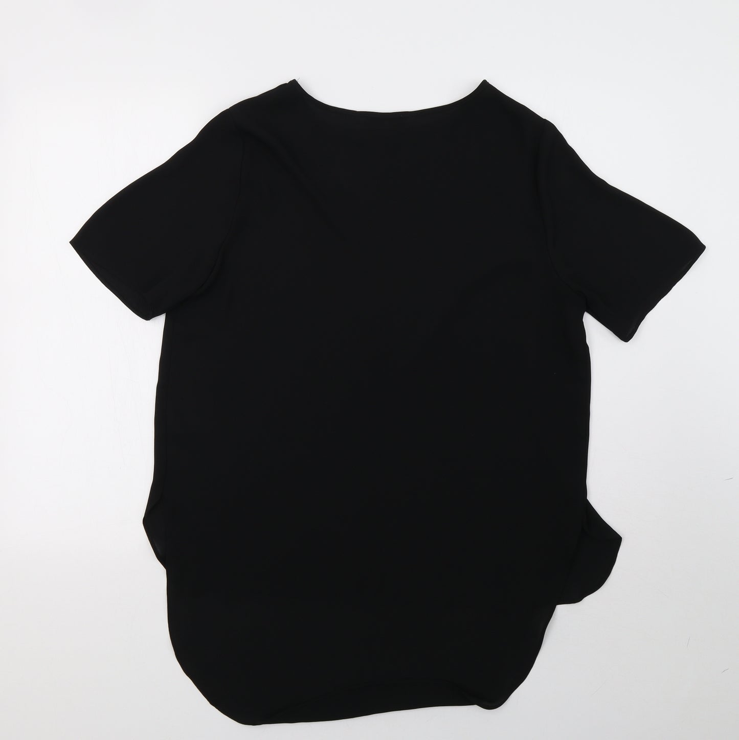 Matalan Womens Black  Mesh Basic Blouse Size 12