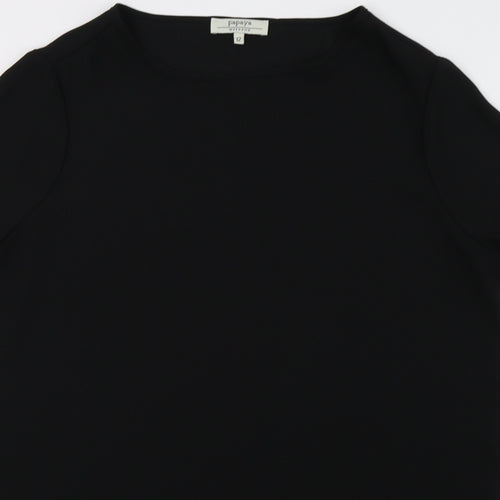 Matalan Womens Black  Mesh Basic Blouse Size 12