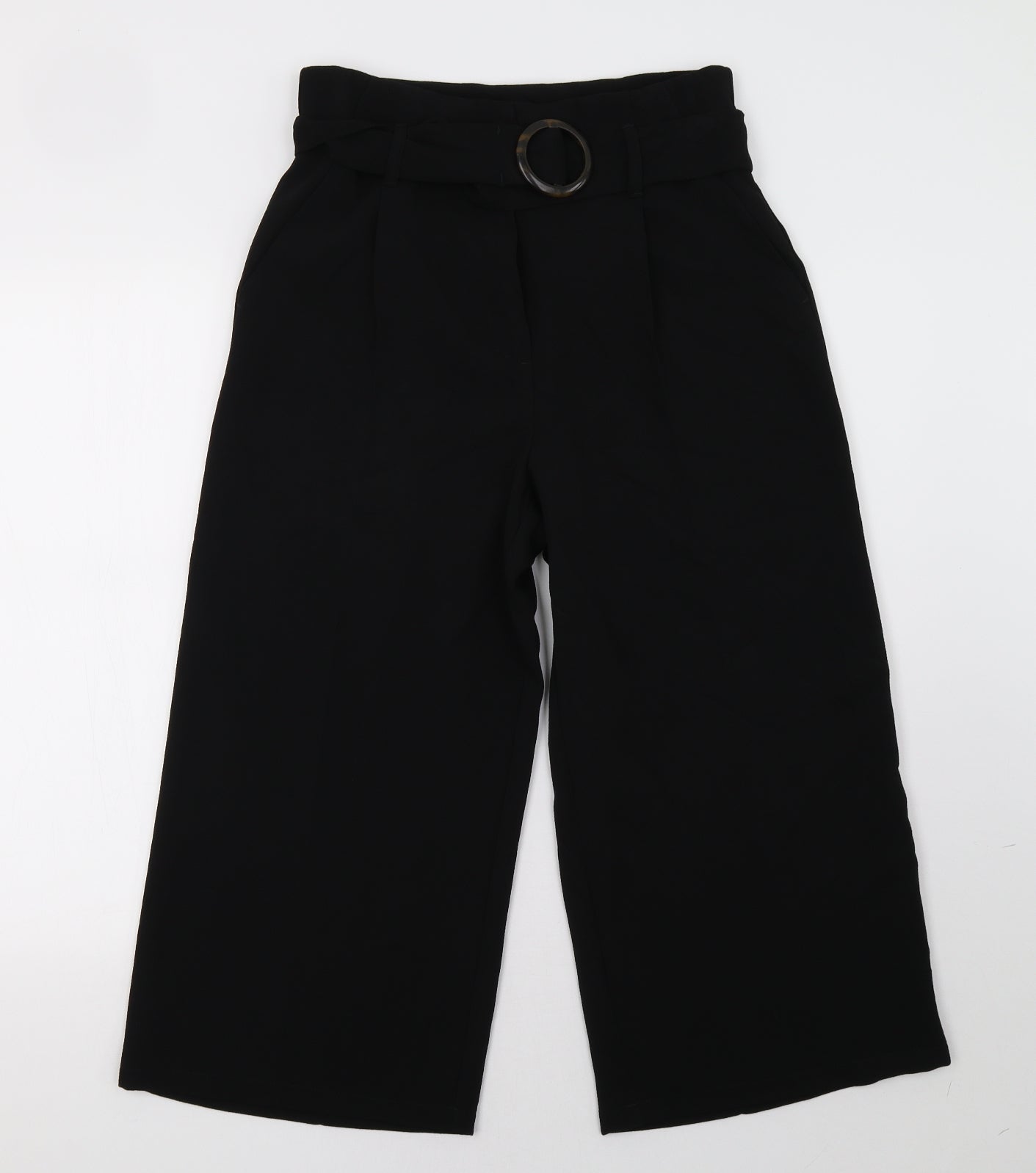 Preworn Womens Black   Cropped Trousers Size 10 L24 in