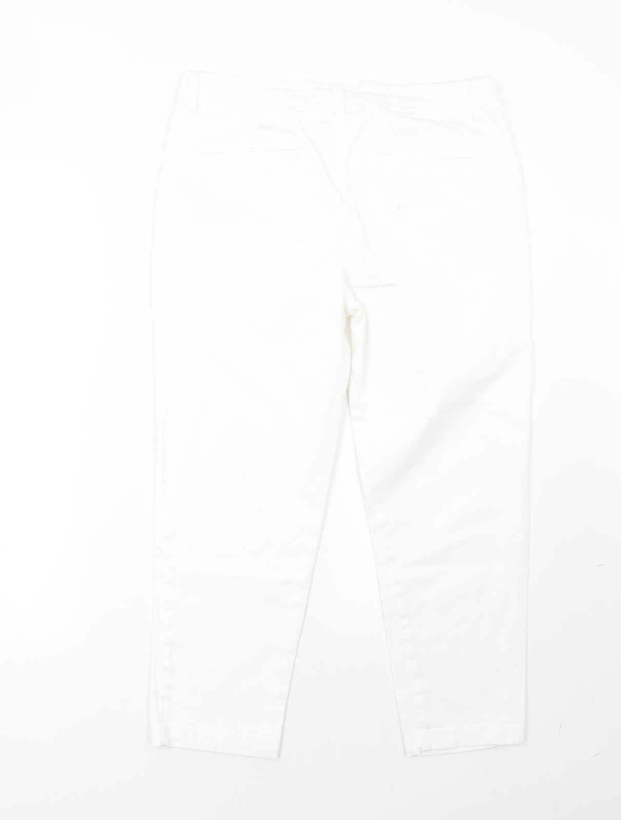 Wallis Womens White  Denim Straight Jeans Size 12 L26 in
