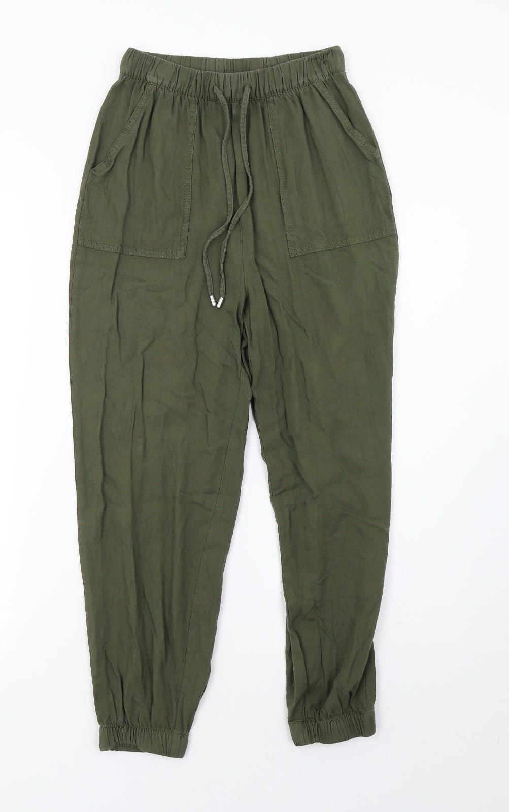 H&M Womens Green   Trousers  Size 6 L25 in