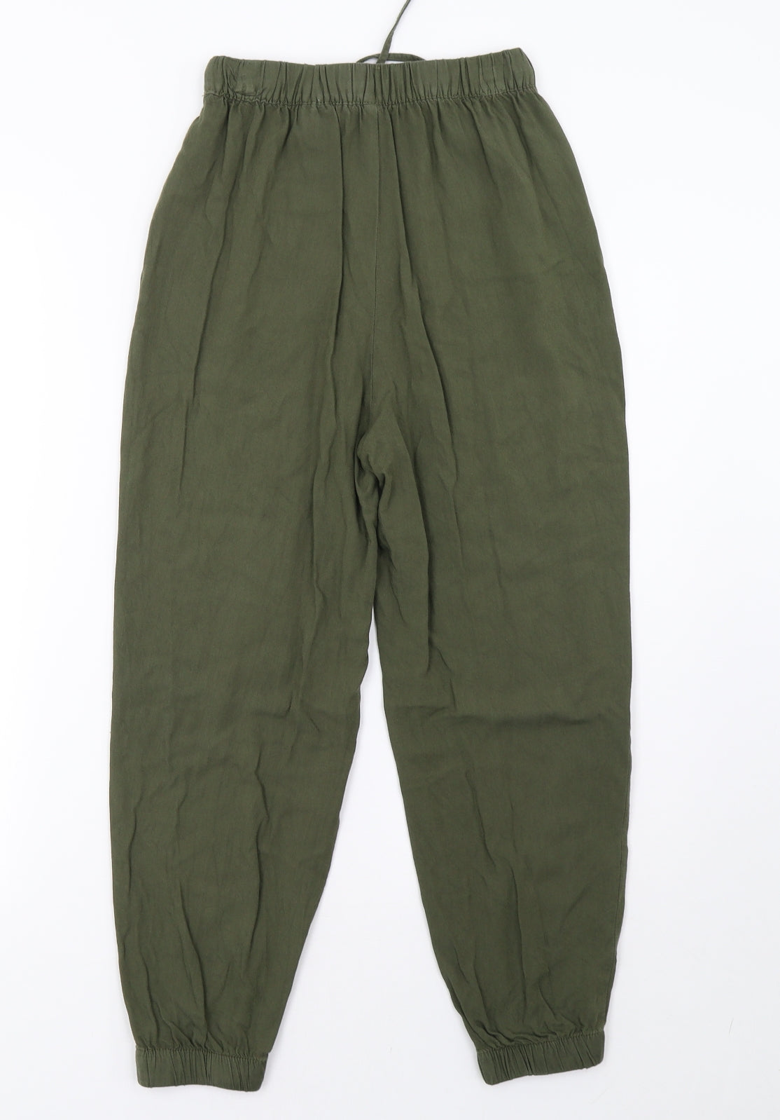 H&M Womens Green   Trousers  Size 6 L25 in