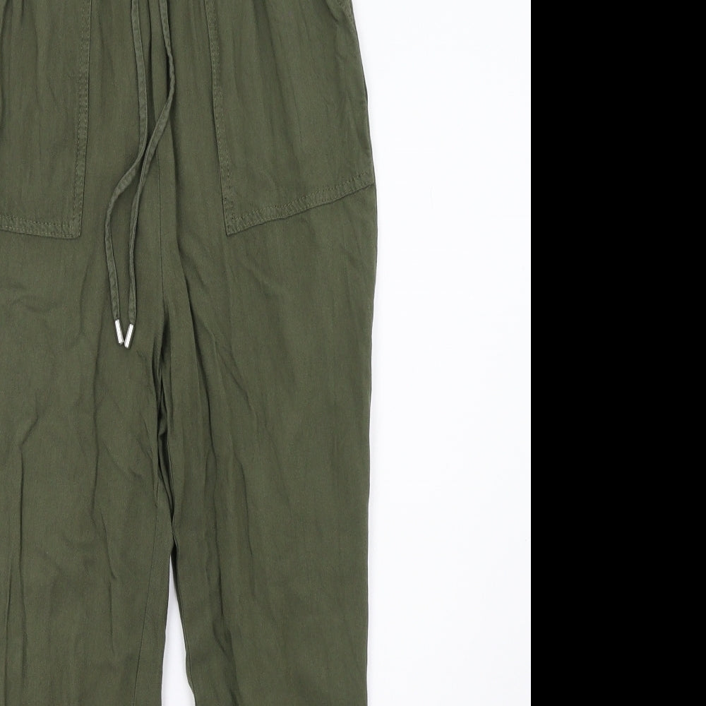 H&M Womens Green   Trousers  Size 6 L25 in