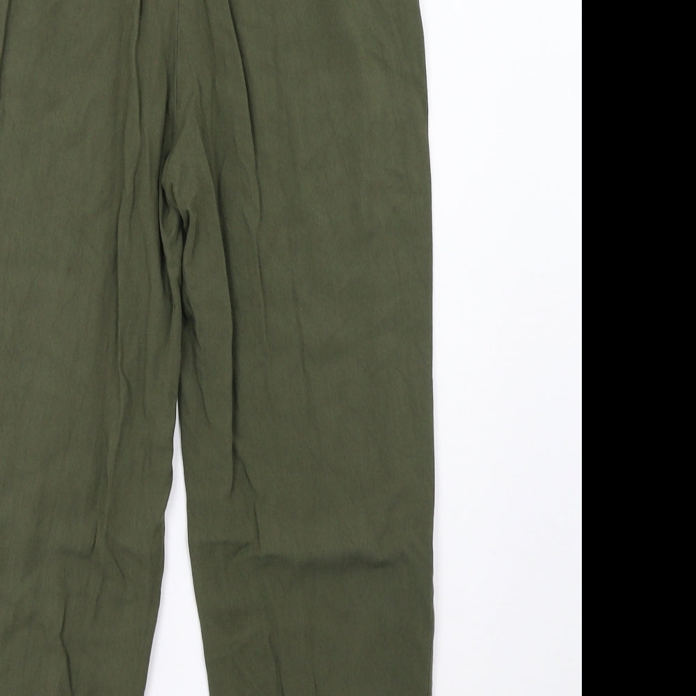H&M Womens Green   Trousers  Size 6 L25 in
