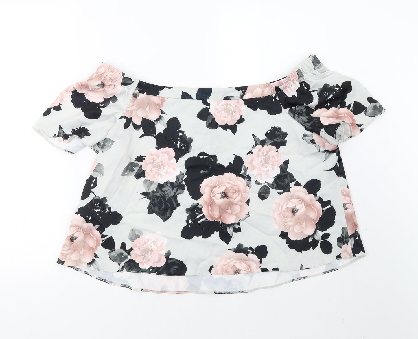 New Look Womens Blue Floral  Basic Blouse Size 14