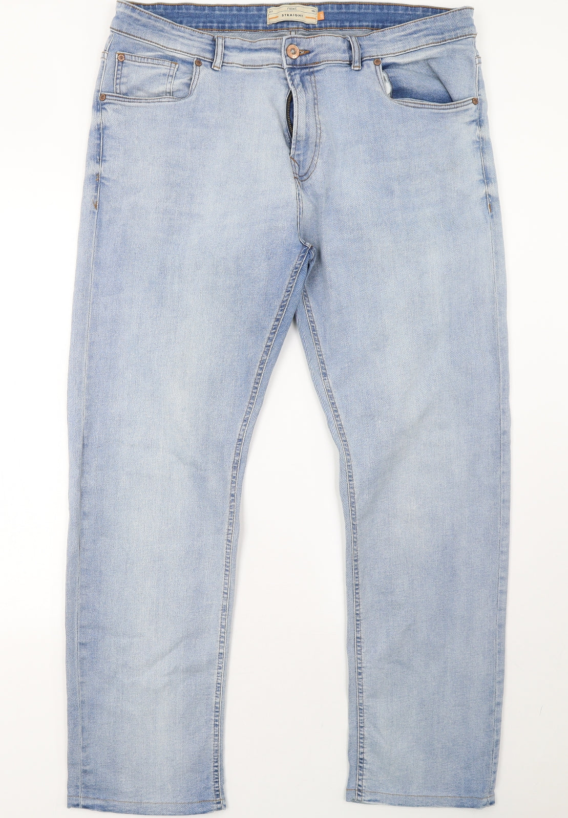 NEXT Mens Blue  Denim Straight Jeans Size 38 L31 in