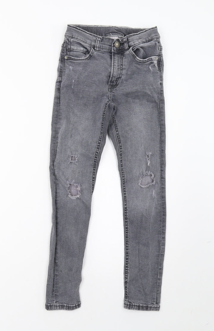 Zara Girls Grey Denim Skinny Jeans Size 9 Months